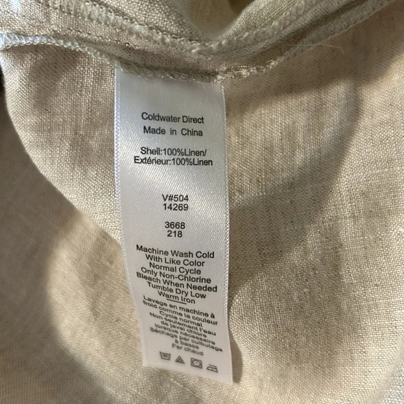 Coldwater Creek, 100% Linen shirt, Size XL - Picture 4 of 4